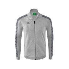 Erima Team Tracktop Essential Sports Jacket - comfortable, ribbed cuffs, side pockets - light grey/grey Men